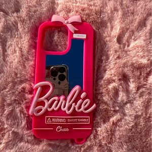 Barbie silicone case with mirror for iPhone 14 Pro Max